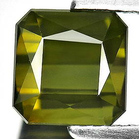 Natural Lime Green Tourmaline 2.38 Ct. Clean Octagon Shape 7 x 6.9 Mm Gemstone Unheated From Nigeria (1 of 3)
