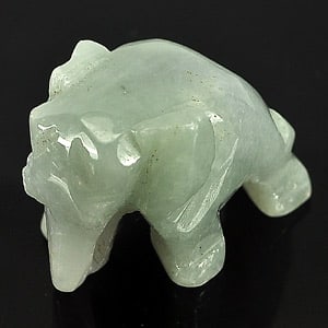 Natural Green Jade 68.82 Ct. Elephant Carving Size 24 x 18.9 x 16.7 Mm.: Product ID: 819806495 Product Name: Natural Jade Weight: 68.82 CT. Size: 24 x 18.9 x 16.7 MM. Shape: Carving Elephant Color: Green Clarity:Opaque Luster: Good Gems Origin: Thailand Treatment: Unheated