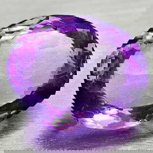 Natural Purple Amethyst 6.66 Ct. Oval Shape 12.4 x 10.2 Mm Gemstone from Brazil: Product ID: 800325407 Product Name: Natural Amethyst Weight: 6.66 CT. Size: 12.4 x 10.2 x 7.9 MM. Shape: Oval Color: Purple Clarity:VVS - VSI Luster: Good Gems Origin: Brazil Treatment: Unheated Cryst