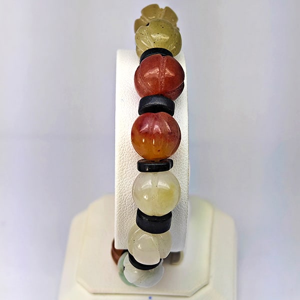 Natural Multi Color Genuine Jade 160.60 Ct. Beads Stretch Bracelet Gemstone From Thailand (1 of 3)