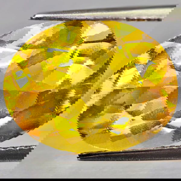 Natural Yellow Citrine 6.67 Ct. Oval Shape 14.4 x 11.1 Mm Gemstone From Brazil (1 of 3)