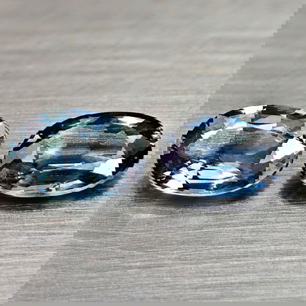 Natural Blue Songea Sapphire 1.03 Ct. 2 Pcs Oval Shape 6 x 4 Mm Gemstones From Tanzania (1 of 3)