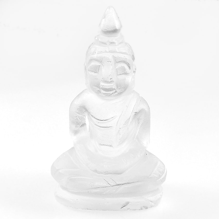 Natural White Quartz Buddha Carving 56.96 Ct. Size 40 x 21 Mm. Unheated Gemstone: Product ID: 815501857 Product Name: Natural Quartz Weight: 56.96 CT. Size: 40 x 21 x 16 MM. Shape: Buddha Carving Color: White Clarity:Semi - Transparent Luster: Good Gems Origin: Thailand Treatment: