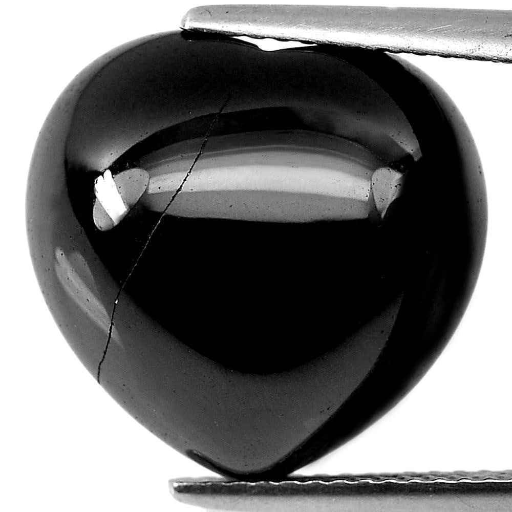 Natural Black Spinel 16.97 Ct. Heart Cabochon Shape 16 x 15 Mm. Gemstone From Thailand: Product ID: 806609639 Product Name: Natural Spinel Weight: 16.97 CT. Size: 16 x 15 x 17 MM. Shape: Heart Cabochon Color: Black Clarity:Opaque Luster: Good Gems Origin: Thailand Treatment: Unheated Cry