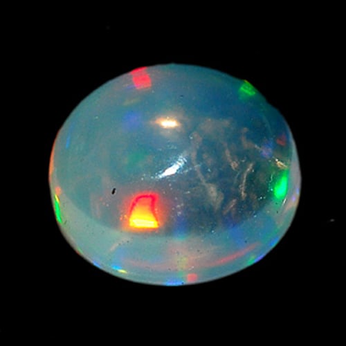 Natural Multi Color Opal 1.12 Ct. Oval Cabochon Shape 7.3 x 6.8 Mm. Unheated Gemstone (1 of 3)