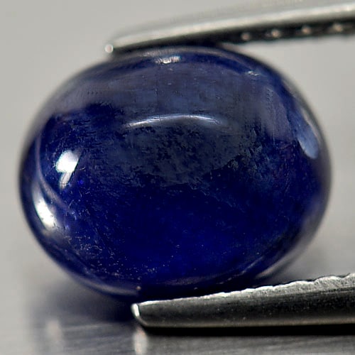 Natural Blue Sapphire 3.06 Ct. Oval Cabochon 8.7 x 7 Mm. Gemstone From Madagascar: Product ID: 806009760 Product Name: Natural Blue Sapphire Weight: 3.06 CT. Size: 8.7 x 7 x 5 MM. Shape: Oval Cabochon Color: Blue Clarity:Opaque Luster: Good Gems Origin: Mardagascar Treatment: Heated