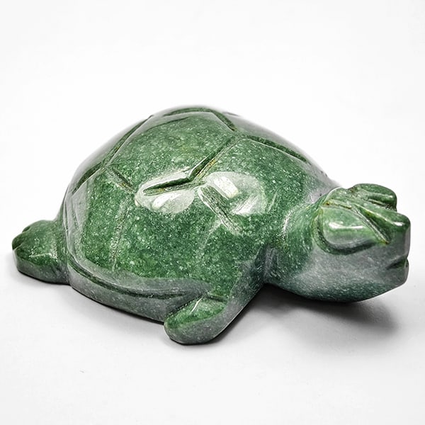 Natural Green Jade Turtle Carving 225.61 Ct. Size 50 x 37 Mm. Gemstone From Thailand (1 of 3)