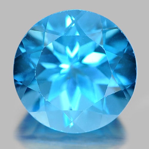 Natural Swiss Blue Topaz 3.60 Ct. Clean Round Shape 9.1 Mm Gemstone From Brazil: Product ID: 807158426 Product Name: Natural Blue Topaz Weight: 3.60 CT. Size: 9.1 x 9.1 x 6.5 MM. Shape: Round Color: Blue Clarity:IF Luster: Very Good Gems Origin: Brazil Treatment: Treated Crystal S