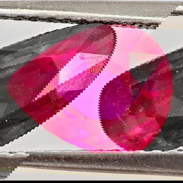 Natural Natural Purplish Red Ruby 2.05 Ct. Pear Shape 8.8 x 7 Mm Gemstone From Madagascar (1 of 3)