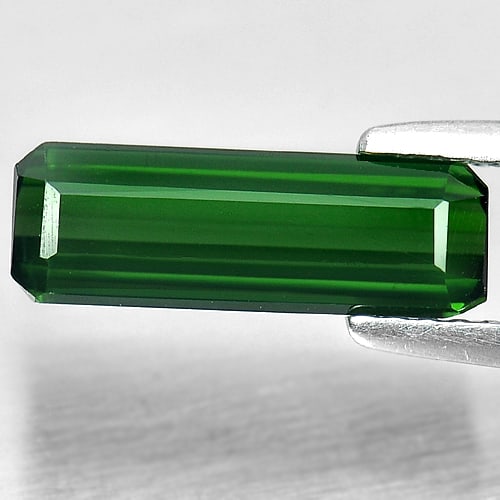 Natural Green Tourmaline 2.26 Ct. VVS Octagon Shape 13.3 x 4.4 Mm. Unheated Gemstone From Nigeria (1 of 3)