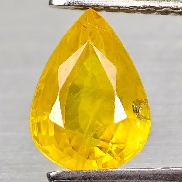 Natural Yellow Sapphire 1.55 Ct. Pear Shape 8.1 x 5.9 Mm Gemstone From Thailand (1 of 3)