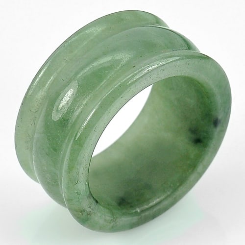 Natural Green Jade Ring 45.31 Ct. Round Cabochon Size 9.5 Unheated: Product ID: 819812478 Product Name: Natural Jade Weight: 45.31 CT. Size: 21 x 19 Mm. MM. Shape: Round Cabochon Color: Green Clarity:Opaque Luster: Good Gems Origin: Thailand Treatment: Unheated Crysta
