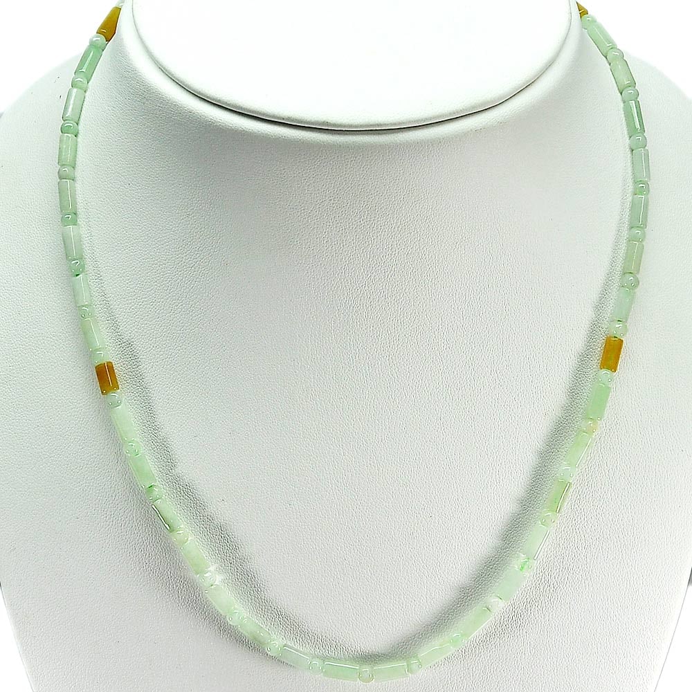Natural Honey Green Jade Bead Necklace 75.17 Ct. Length 18 Inch. Gemstone Unheated: Product ID: 819813281 Product Name: Natural Jade Weight: 75.17 CT. Size: Length 18 Inch. 4 MM. Shape: Round Color: Green Clarity:Opaque Luster: Good Gems Origin: Thailand Treatment: Unheated Crystal S