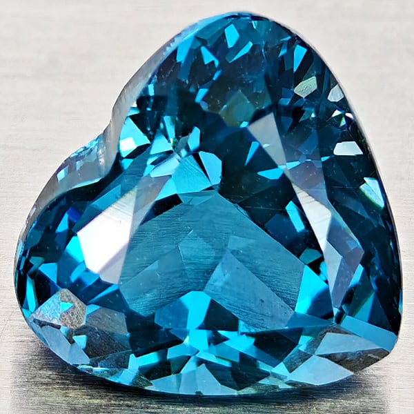 Natural London Blue Topaz 3.58 Ct. Heart Shape 9.3 x 8.4 Mm Gemstone From Brazil (1 of 3)