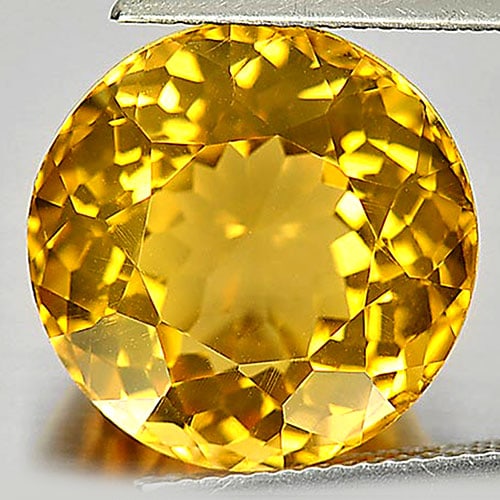 Natural Yellow Citrine 13.43 Ct. Clean Round Shape 15.1 Mm. Gemstone From Brazil: Product ID: 801810226 Product Name: Natural Citrine Weight: 13.43 CT. Size: 15.1 x 15.1 x 10.7 MM. Shape: Round Color: Yellow Clarity:IF Luster: Very Good Gems Origin: Brazil Treatment: Unheated Cryst