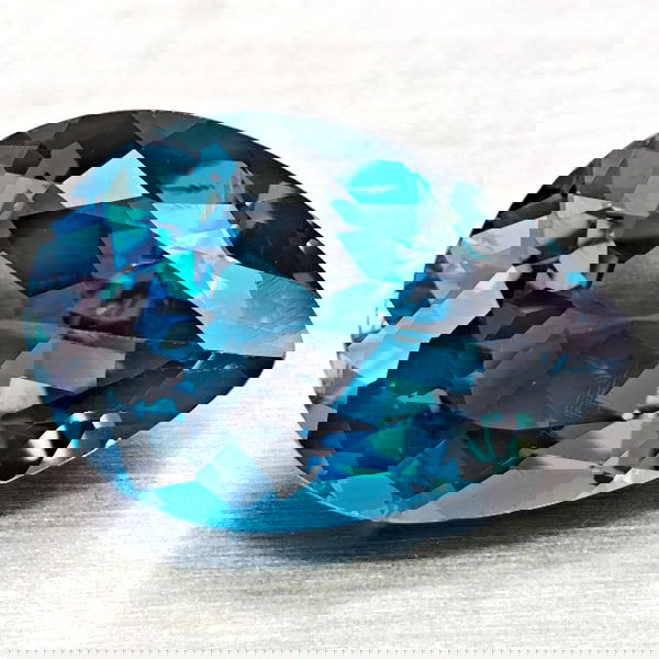 Natural London Blue Topaz 5.05 Ct. Pear Shape 13 x 9 Mm. Gemstone From Brazil (1 of 3)