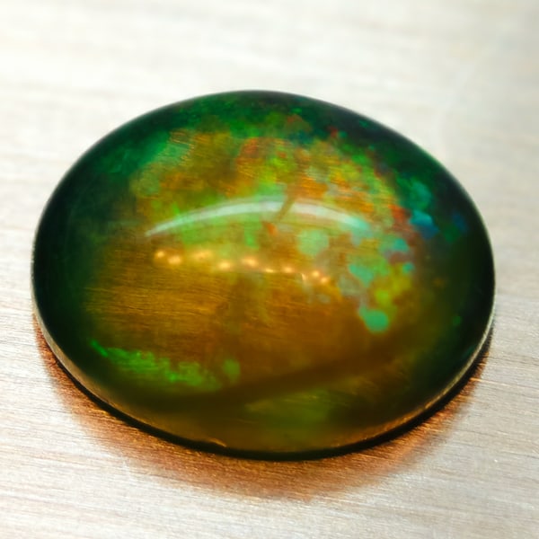 Natural Multi-Color Opal 1.45 Ct. Oval Cabochon Shape 8.8 x 6.8 Mm. Unheated Gemstone (1 of 3)