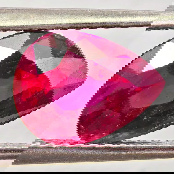 Natural Natural Purplish Red Ruby 2.04 Ct. Pear Shape 9 x 7 Mm Gemstone From Madagascar (1 of 3)