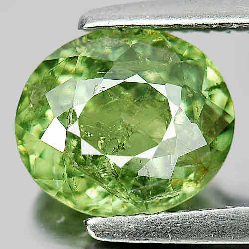 Natural Green Demantoid Garnet 2.36 Ct. Oval Shape 8.6 x 7.5 Mm. Gemstone From Madagascar: Product ID: 802919169 Product Name: Natural Demantoid Weight: 2.36 CT. Size: 8.6 x 7.5 x 4.6 MM. Shape: Oval Color: Green Clarity:SI1 Luster: Very Good Gems Origin: Madagascar Treatment: Unheated Crys
