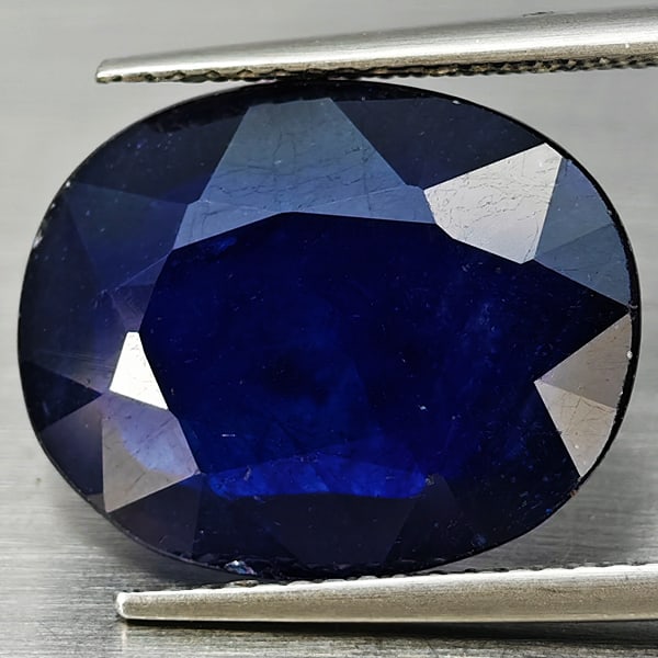 Natural Blue Sapphire 9.98 Ct. Oval Shape 16.3 x 12.8 Mm Gemstone From Madagascar: Product ID: 806012202 Product Name: Natural Blue Sapphire Weight: 9.98 CT. Size: 16.3 x 12.8 x 5 MM. Shape: Oval Shape Color: Blue Clarity:SI1 Luster: Good Gems Origin: Madagascar Treatment: Heated (L