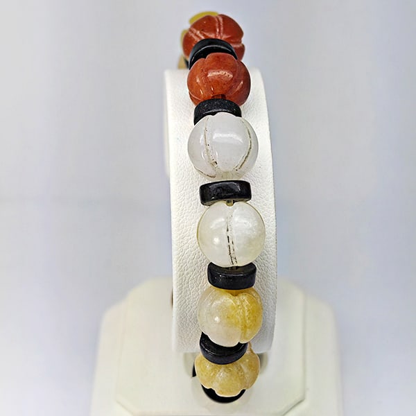 Natural Multi Color Jade 148.59 Ct. Beads Stretch Bracelet Gemstone From Thailand (1 of 3)