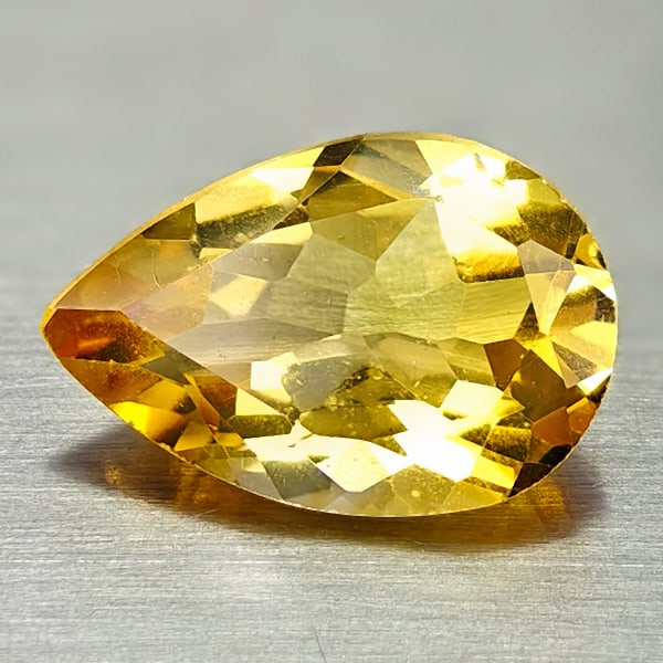 Natural Yellow Citrine 2.22 Ct. Pear Shape 11.7 x 7.9 Mm Gemstone From Brazil: Product ID: 801815022 Product Name: Natural Citrine Weight: 2.22 CT. Size: 11.7 x 7.9 x 4.7 MM. Shape: Pear Color: Yellow Clarity:VSI Luster: Good Gems Origin: Brazil Treatment: Unheated Crystal Struc