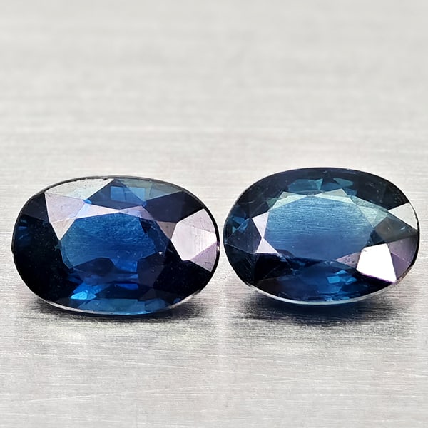 Natural Blue Sapphire 1.08 Ct. 2 Pcs. Oval Shape 6 x 4 Mm. Gemstones From Thailand: Product ID: 806012112 Product Name: Natural Blue Sapphire Weight: 1.08 CT. Size: 6 x 4 x 2.6 MM. Shape: Oval Color: Blue Clarity:VSI Luster: Good Gems Origin: Thailand Treatment: Heated Crystal Struct
