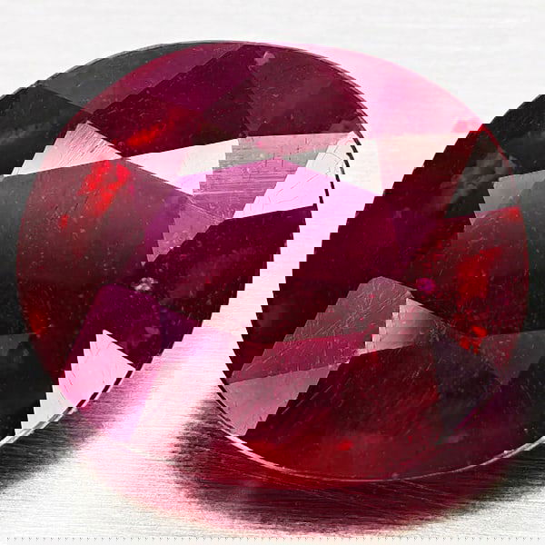 Natural Red Ruby 10.55 Ct. Oval Shape 14 x 12.3 Mm Gemstone From Madagascar (1 of 3)