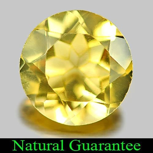 Natural Yellow Citrine 1.21 Ct. Round Shape 7.2 Mm Gemstone From Brazil: Product ID: 801811094 Product Name: Natural Citrine Weight: 1.21 CT. Size: 7.2 x 7.2 x 4.4 MM. Shape: Round Color: Yellow Clarity:VSI Luster: Good Gems Origin: Brazil Treatment: Unheated Crystal Struc