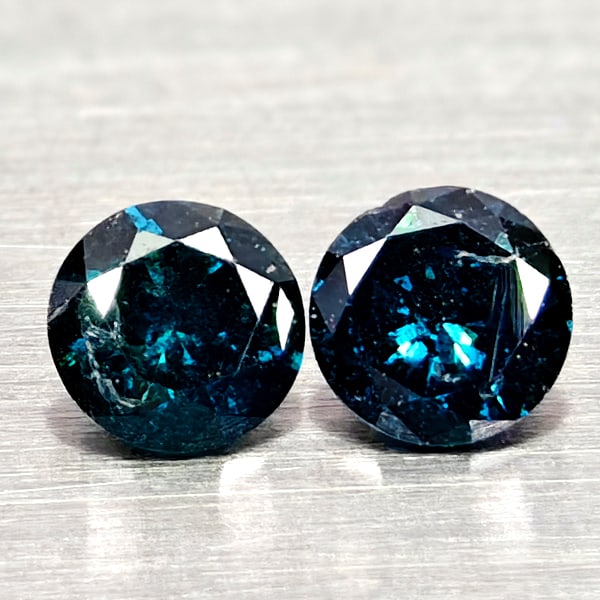 Natural Blue Loose Diamond 0.19 Ct. 2 Pcs Round Diamond Cut 2.9 Mm From Belgium: Product ID: 502100395 Product Name: Natural Natural Diamond Weight: 0.19 CT. Size: 2.9 x 2.9 x 1.6 MM. Shape: Round Diamond Cut Color: Blue Clarity:SI1 Luster: Good Gems Origin: Belgium Treatment: Tre