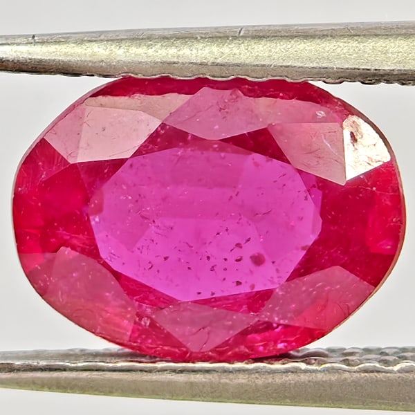 Natural Purplish Red Ruby 2.20 Ct. Oval Shape 9.1 x 7 Mm Gemstone From Madagascar (1 of 3)