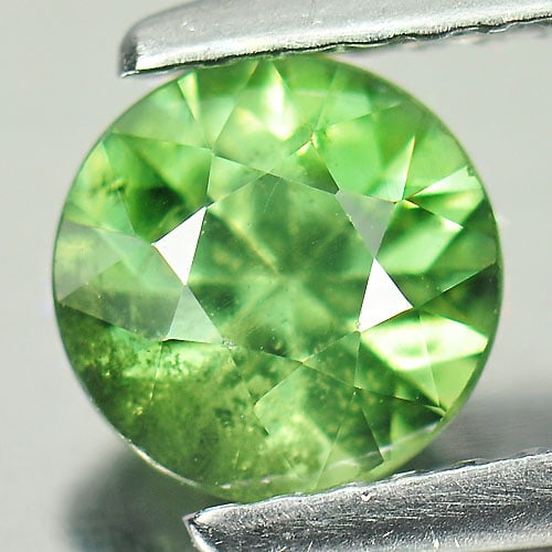 Natural Green Demantoid Garnet 1.13 Ct. Round Shape 6.2 Mm. Gemstone Unheated From Madagascar: Product ID: 802927334 Product Name: Natural Demantoid Weight: 1.13 CT. Size: 6.2 x 6.2 x 4.3 MM. Shape: Round Color: Green Clarity:VSI Luster: Good Gems Origin: Madagascar Treatment: Unheated Crystal 