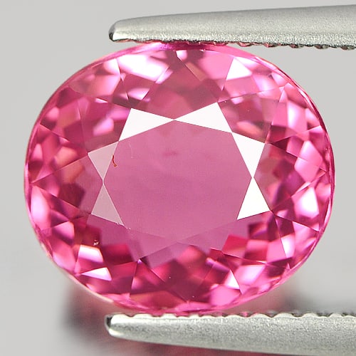 Natural Pink Tourmaline 3.60 Ct. Clean Oval Shape 10.4 x 9 Mm. Unheated Gemstone From Nigeria (1 of 3)