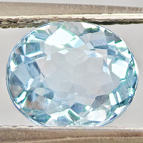 Natural Baby Blue Aquamarine 1.10 Ct. Oval Shape 7.1 x 6.1 Mm Gemstone From Brazil: Product ID: 800812402 Product Name: Natural Gemstones Weight: 1.10 CT. Size: 7.1 x 6.1 x 4.3 MM. Shape: Oval Shape Color: Baby Blue Clarity:VSI Luster: Good Gems Origin: Brazil Treatment: Unheated Cry