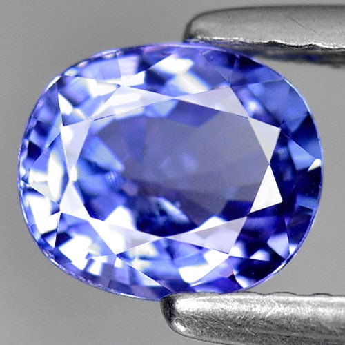 Natural Violetish Blue Tanzanite 1.04 Ct. VS Oval Shape 6.6 x 5.6 Mm. Gemstone From Tanzania (1 of 3)
