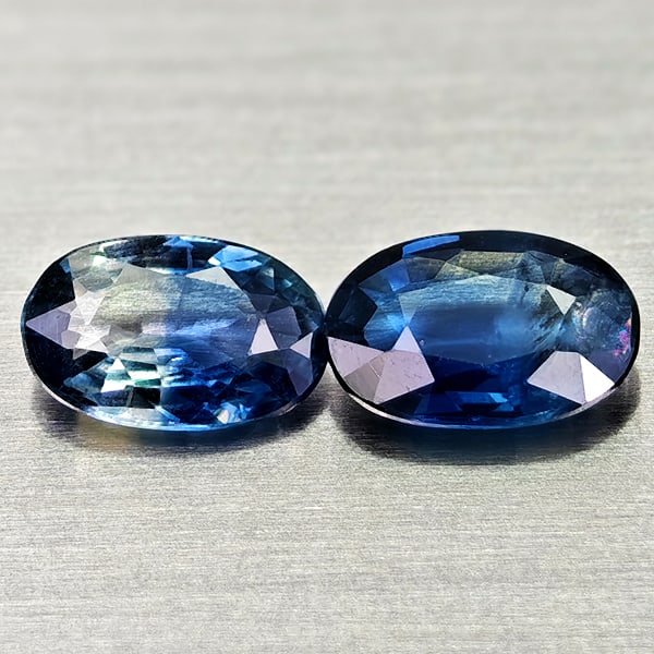 Natural Blue Sapphire 1.11 Ct. 2 Pcs Oval Shape 6.5 x 4.4 Mm Gemstones From Thailand: Product ID: 806012115 Product Name: Natural Blue Sapphire Weight: 1.11 CT. Size: 6.5 x 4.4 x 2 MM. Shape: Oval Color: Blue Clarity:VSI Luster: Good Gems Origin: Thailand Treatment: Heated Crystal Stru
