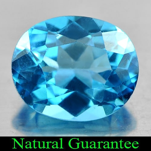 Natural Swiss Blue Topaz 5.90 Ct. Oval Shape 12 x 10 Mm. Gemstone from Brazil: Product ID: 807161152 Product Name: Natural Blue Topaz Weight: 5.90 CT. Size: 12 x 10 x 6.7 MM. Shape: Oval Color: Swiss Blue Clarity:VVS Luster: Good Gems Origin: Brazil Treatment: Treated Crystal St