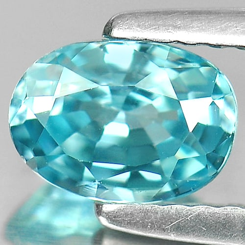 Natural Blue Color Zircon 1.32 Ct. Oval Shape 7 x 5.1 Mm Gemstone from Cambodia: Product ID: 807719870 Product Name: Natural Zircon Weight: 1.32 CT. Size: 7 x 5.1 x 3.5 MM. Shape: Oval Color: Blue Clarity:VVS Luster: Good Gems Origin: Cambodia Treatment: Heated Crystal Structure: