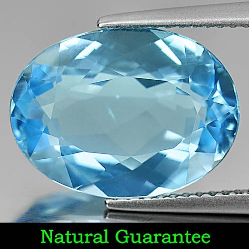 Natural Baby Blue Topaz 8.69 Ct. Oval Shape 15.1 x 11.3 Mm. Gemstone from Brazil: Product ID: 807160760 Product Name: Natural Blue Topaz Weight: 8.69 CT. Size: 15.1 x 11.3 x 6.5 MM. Shape: Oval Color: Baby Blue Clarity:VVS Luster: Good Gems Origin: Brazil Treatment: Treated Crystal