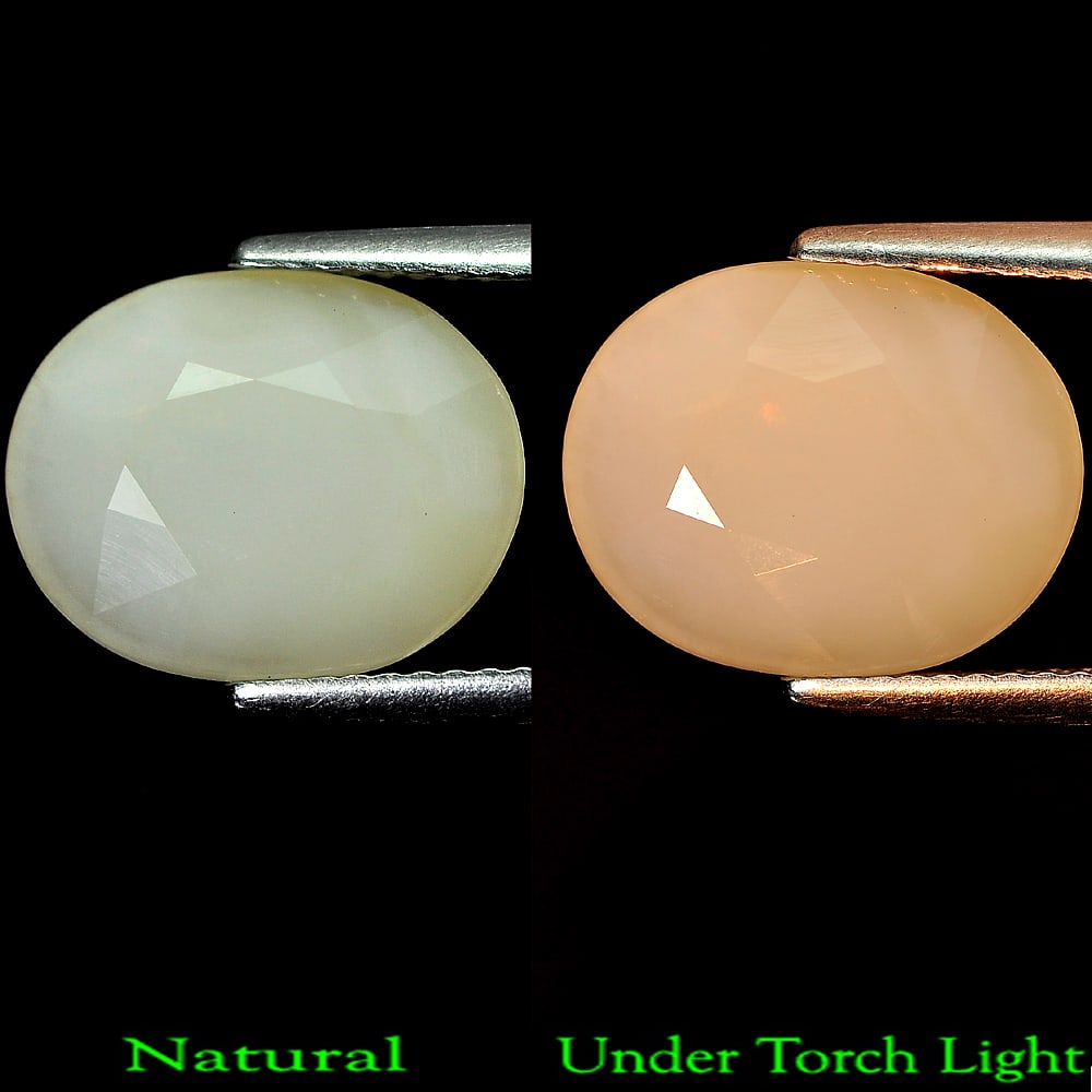 Natural Multi Color Opal 4.68 Ct. Oval Shape 13.2 x 10.6 Mm Gemstone From Ethiopia: Product ID: 818710538 Product Name: Natural Opal Weight: 4.68 CT. Size: 13.2 x 10.6 x 8 MM. Shape: Oval Color: Multi Color Clarity:Semi - Transparent Luster: Good Gems Origin: Ethiopia Treatment: Unhe