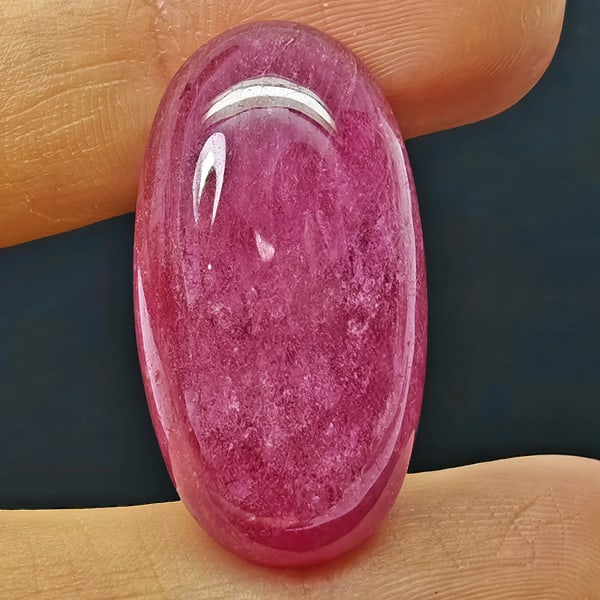 Natural Pink Red Ruby 40.62 Ct. Oval Cabochon Shape 29 x 15.3 Mm Gemstone From Madagascar (1 of 3)