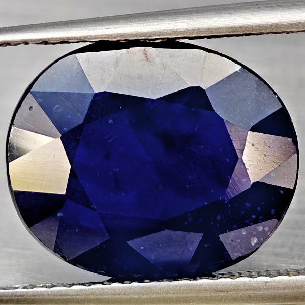 Natural Blue Sapphire 7.06 Ct. Oval Shape 13 x 10.8 Mm Gemstone from Madagascar: Product ID: 806012239 Product Name: Natural Blue Sapphire Weight: 7.06 CT. Size: 13 x 10.8 x 5.4 MM. Shape: Oval Color: Blue Clarity:SI1 Luster: Good Gems Origin: Madagascar Treatment: Heated (Lead-gl