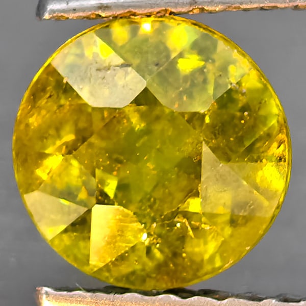 Natural Multi-Color Sphene With Rainbow Spark 1.57 Ct. Round Shape 7 Mm Gemstone From Madagascar (1 of 3)