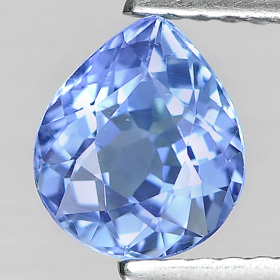 Certified Natural Violetish Blue Tanzanite 1.14 Ct. Pear Shape 7.13 x 6.15 Mm Gemstone From Tanzania (1 of 4)