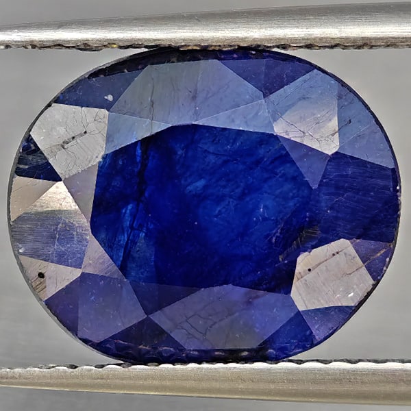 Natural Blue Sapphire 7.36 Ct. Oval Shape 12.7 x 10.5 Mm Gemstone from Madagascar: Product ID: 806012282 Product Name: Natural Blue Sapphire Weight: 7.36 CT. Size: 12.7 x 10.5 x 6.2 MM. Shape: Oval Color: Blue Clarity:SI1 Luster: Good Gems Origin: Madagascar Treatment: Heated (Lead-