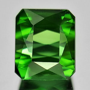 Natural Green Tourmaline 1.62 Ct. VVS Octagon Shape 7 x 5.8 Mm. Unheated Gemstone From Nigeria (1 of 3)