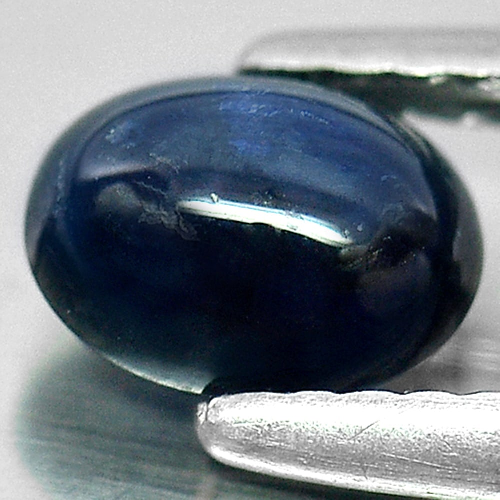Natural Blue Sapphire 1.19 Ct. Oval Cabochon Shape 6.5 x 5 Mm. Gemstone From Madagascar (1 of 3)