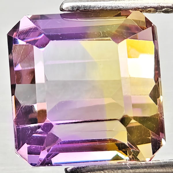 Natural Bi Color Ametrine 3.45 Ct. Octagon Shape 8.4 x 8.1 Mm Gemstone from Bolivia: Product ID: 800408331 Product Name: Natural Ametrine Weight: 3.45 CT. Size: 8.4 x 8.1 x 7 MM. Shape: Octagon Color: Bi Color Clarity:VSI Luster: Good Gems Origin: Bolivia Treatment: Unheated Crystal S