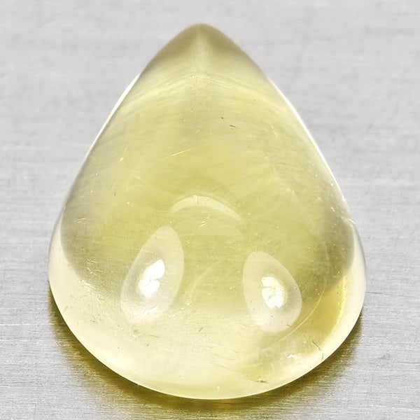 Natural Yellow Lemon Quartz 3.63 Ct. Pear Cabochon Shape 12.8 x 9.2 Mm Gemstone From Brazil: Product ID: 805530064 Product Name: Natural Quartz Weight: 3.63 CT. Size: 12.8 x 9.2 x 5.4 MM. Shape: Pear Cabochon Color: Yellow Clarity:None Luster: Good Gems Origin: Brazil Treatment: Unheated Crys