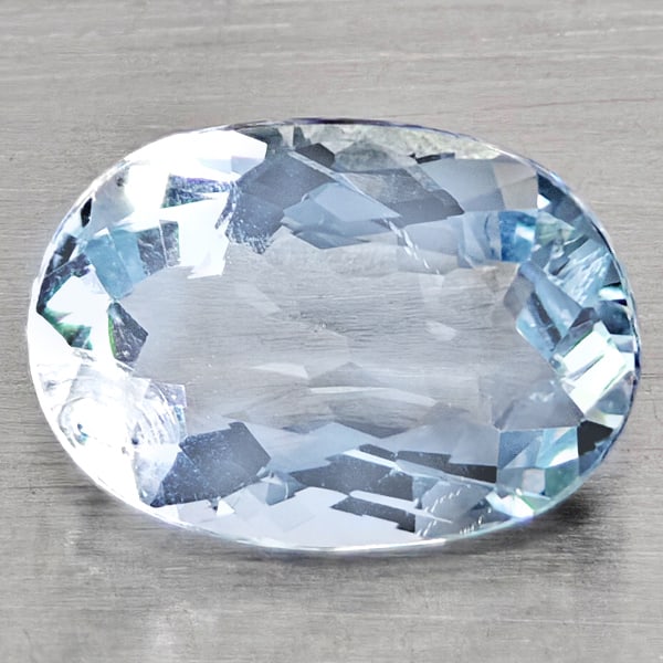 Natural Baby Blue Aquamarine 1.41 Ct. Oval Shape 9.3 x 6.6 Mm Gemstone From Brazil: Product ID: 800812246 Product Name: Natural Aquamarine Weight: 1.41 CT. Size: 9.3 x 6.6 x 3.9 MM. Shape: Oval Shape Color: Baby Blue Clarity:VSI - SI1 Luster: Good Gems Origin: Brazil Treatment: Unhea